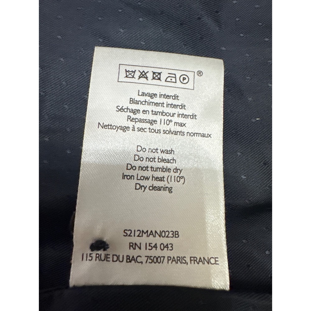 Sezane Java Puffer Navy Green Plaid Wool Blend Size 34FR US Small 2/4 - Picture 10 of 10
